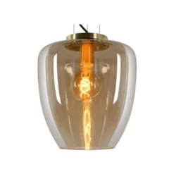 Lucide FLORIEN - Hanglamp - Ø 28 cm - 1xE27 - Amber