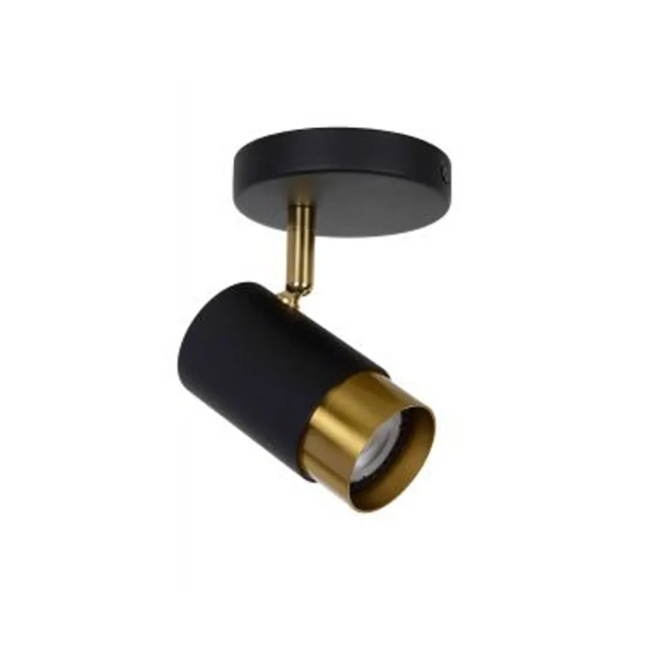 Lucide FLORIS - Plafondspot - Ø 10 cm - 1xGU10 - Zwart