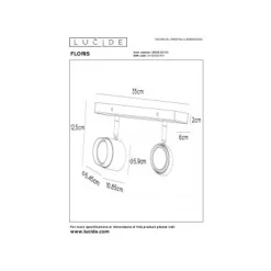 Lucide FLORIS - Plafondspot - Ø 10 cm - 2xGU10 - Groen