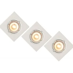 Lucide FOCUS - Inbouwspot - LED Dimb. - GU10 - 3x5W 3000K - Wit - Set van 3