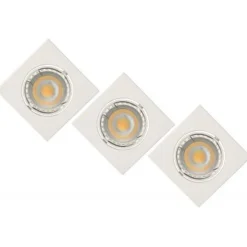 Lucide FOCUS - Inbouwspot - LED Dimb. - GU10 - 3x5W 3000K - Wit - Set van 3