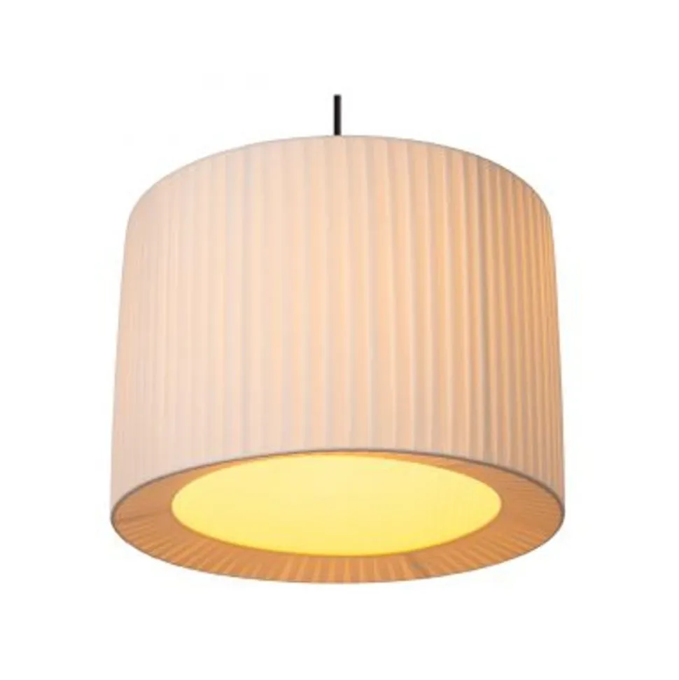 Lucide FOLD Hanglamp-Wit-Ø40-1xE27-40W-Stof