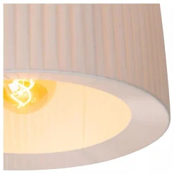 Lucide FOLD Plafonnière-Wit-Ø40-1xE27-40W-Stof