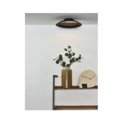 Lucide FOSKAL - Plafonnière - Ø 34,5 cm - LED - 1x12W 2700K - Zwart Lucide