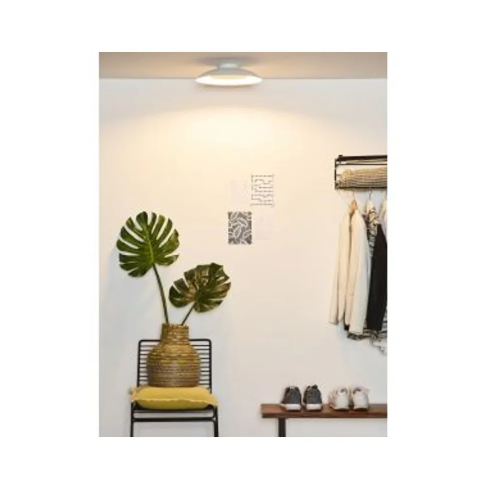 Lucide FOSKAL - Plafonnière - Ø 34,5 cm - LED - 1x12W 2700K - Wit