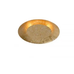 Lucide FOSKAL - Plafonnière - Ø 21,5 cm - LED - 1x6W 2700K - Mat Goud / Messing