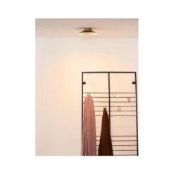 Lucide FOSKAL - Plafonnière - Ø 21,5 cm - LED - 1x6W 2700K - Mat Goud / Messing