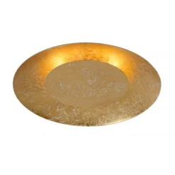 Lucide FOSKAL - Plafonnière - Ø 34,5 cm - LED - 1x12W 2700K - Mat Goud / Messing