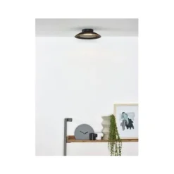 Lucide FOSKAL - Plafonnière - Ø 21,5 cm - LED - 1x6W 2700K - Zwart