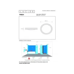 Lucide FRESH - Plafonnière Badkamer - Ø 35 cm - 2xE27 - IP44 - Wit Lucide