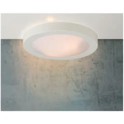 Lucide FRESH - Plafonnière Badkamer - Ø 35 cm - 2xE27 - IP44 - Wit Lucide
