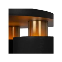 Lucide FUDRAL Plafonnière-Zwart-Ø37-3xE27-10W-Katoen