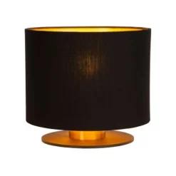 Lucide FUDRAL Tafellamp-Zwart-Ø20-1xE27-10W-Katoen