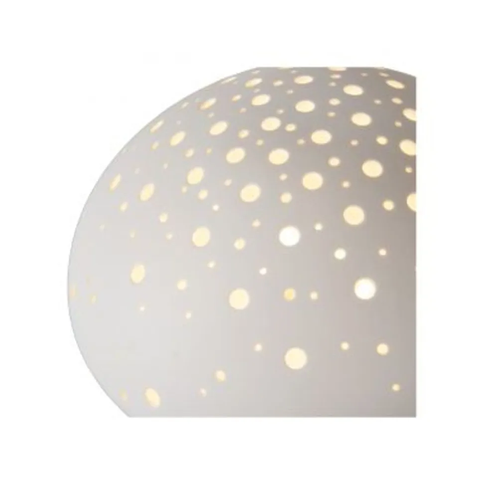 Lucide FUNGO Tafellamp-Wit-1xE14-25W-Porsel.