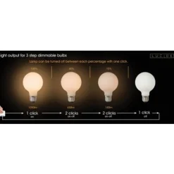 Lucide G80 - Filament lamp - Ø 8 cm - LED Dimb. - E27 - 1x8W 2700K - 3 StepDim - Opaal Lucide