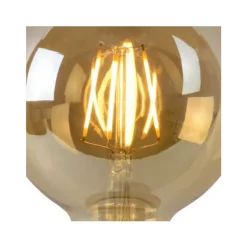 Lucide G95 - Filament lamp - Ø 9,5 cm - LED Dimb. - E27 - 1x5W 2700K - Amber