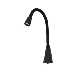 Lucide GALEN-LED - Bedlamp - LED - 1x3W 3000K - Zwart Lucide