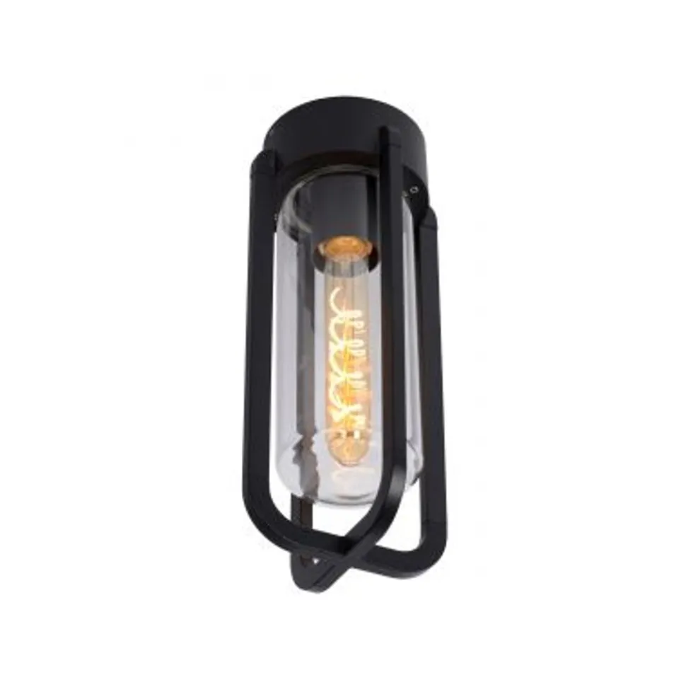 Lucide GARLAND Plafonnière Buiten-Zwart-Ø15,1-1xE27-20W