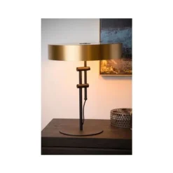 Lucide GIADA - Tafellamp - Ø 40 cm - 2xE27 - Mat Goud / Messing