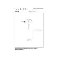 Lucide GIADA - Vloerlamp - Ø 45 cm - 2xE27 - Mat Goud / Messing
