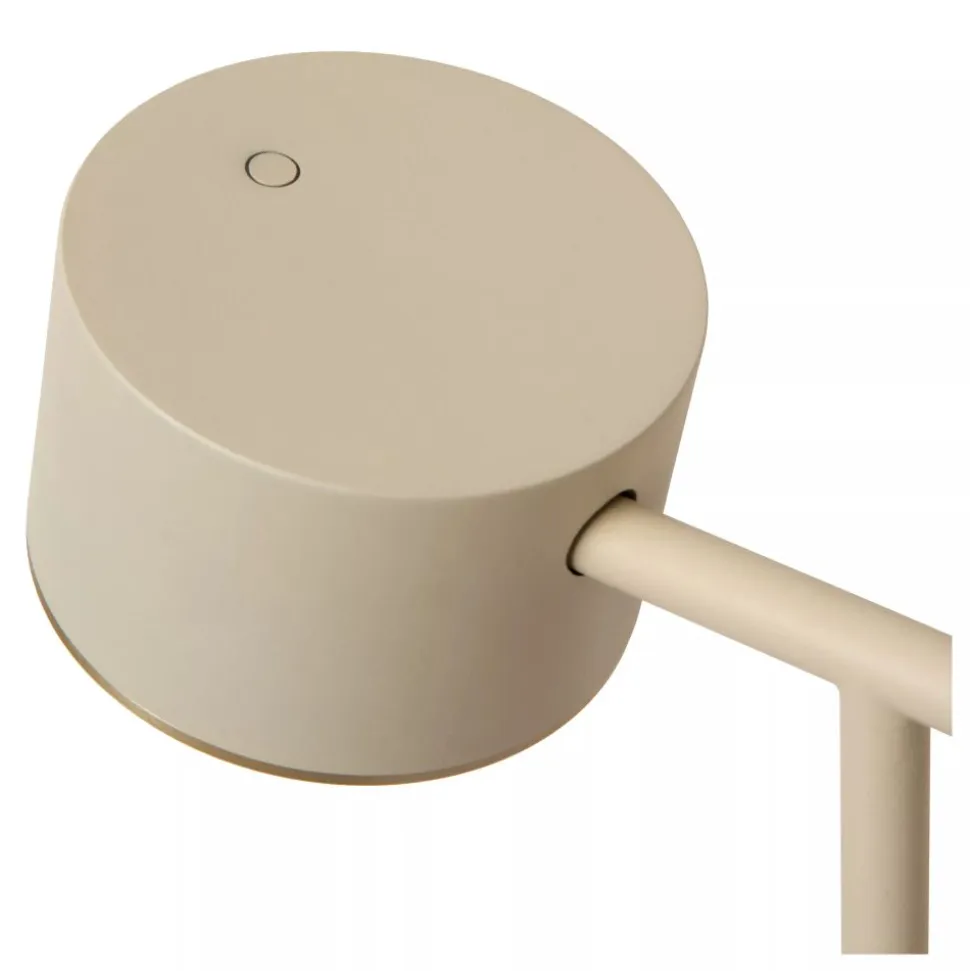Lucide GIAN Vloerlamp-Taupe-LED Dimb.-8W-2700K-12V-Metaal