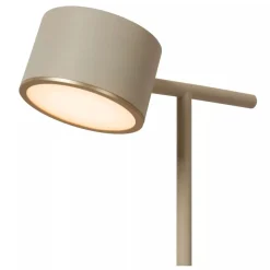 Lucide GIAN Vloerlamp-Taupe-LED Dimb.-8W-2700K-12V-Metaal