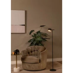 Lucide GIAN Vloerlamp-Zwart-LED Dimb.-8W-2700K-12V-Metaal