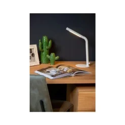 Lucide GILLY Bureaulamp-Wit-LED Dimb.-3W-2700K-Metaal