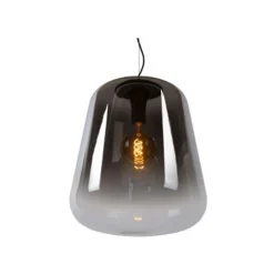 Lucide GLORIO Hanglamp-Zwart-Ø45-1xE27-60W-Glas