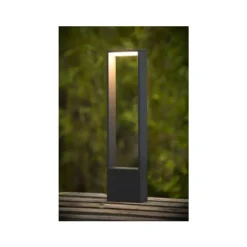 Lucide GOA - Sokkellamp Buiten - LED - 1x10W 3000K - IP54 - Antraciet Lucide