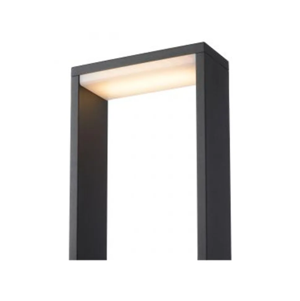 Lucide GOA - Sokkellamp Buiten - LED - 1x10W 3000K - IP54 - Antraciet Lucide