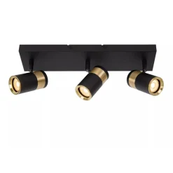 Lucide GORIK - Plafondspot - 3xGU10 - Zwart