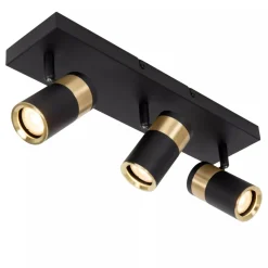 Lucide GORIK - Plafondspot - 3xGU10 - Zwart