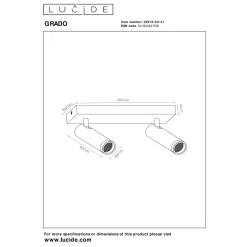 Lucide GRADO - Plafondspot - 2xGU10 (MR11) - Taupe