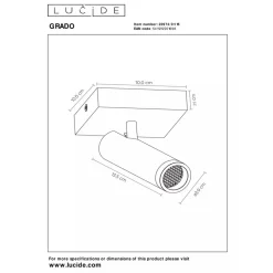 Lucide GRADO - Plafondspot - 1xGU10 (MR11) - Grijs ijzer
