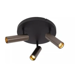 Lucide GRADO - Plafondspot - Ø 25 cm - 3xGU10 (MR11) - Grijs ijzer