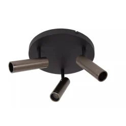 Lucide GRADO - Plafondspot - Ø 25 cm - 3xGU10 (MR11) - Grijs ijzer