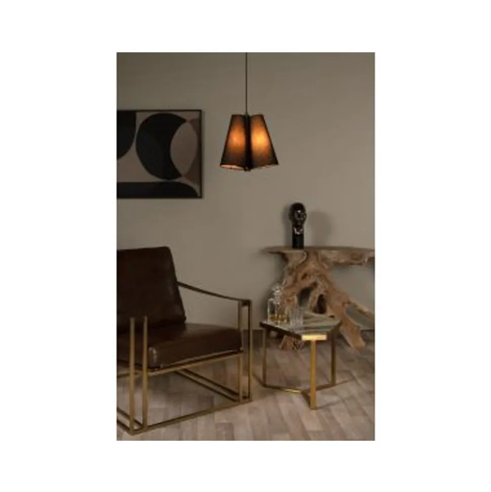 Lucide GREGORY Hanglamp-Zwart-Ø34,3-3xE27-60W-Staal