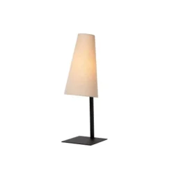 Lucide GREGORY Tafellamp-Beige-1xE27-60W-Staal