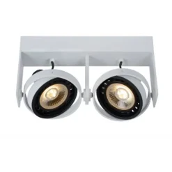 Lucide GRIFFON - Plafondspot - LED Dim to warm - GU10 - 2x12W 2200K/3000K - Wit