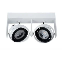 Lucide GRIFFON - Plafondspot - LED Dim to warm - GU10 - 2x12W 2200K/3000K - Wit