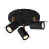 Lucide GRONY - Plafondspot - LED Dim to warm - GU10 - 3x5W 2200K/3000K - Zwart