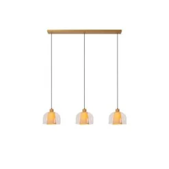 Lucide GUNHILD Hanglamp-Transp.-3xE27-60W-Glas