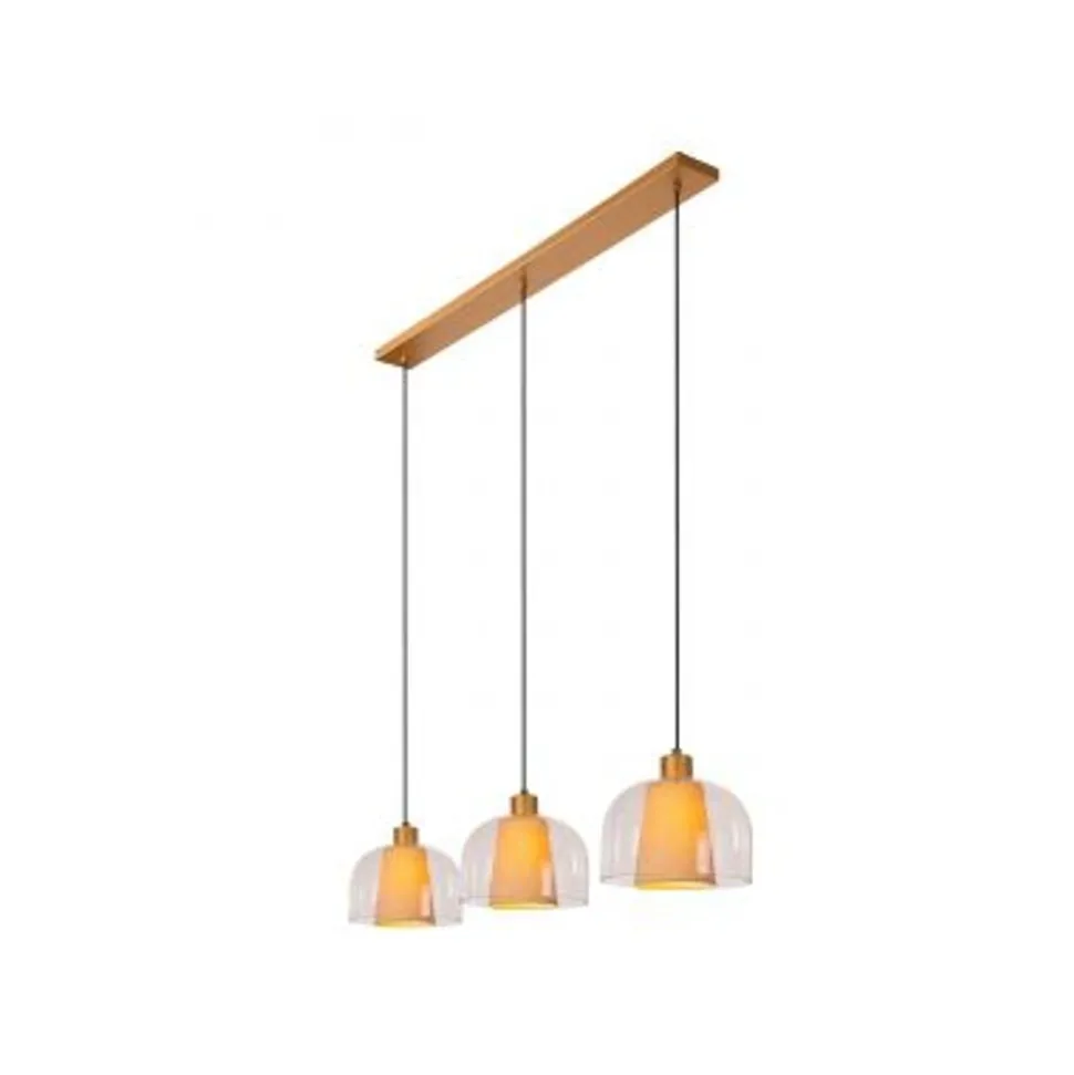 Lucide GUNHILD Hanglamp-Transp.-3xE27-60W-Glas