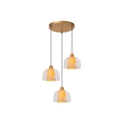 Lucide GUNHILD Hanglamp-Transp.-3xE27-60W-Glas