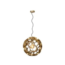 Lucide HANNELOR. Hanglamp-Mat Go.-Ø40-1xE27-40W-Metaal