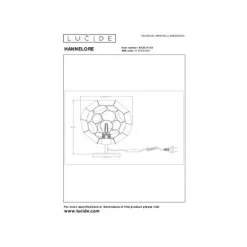 Lucide HANNELOR. Tafellamp-Zwart-Ø25-1xE27-40W-Metaal