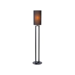 Lucide HERMAN Vloerlamp-Zwart-Ø26-1xE27-40W-Katoen