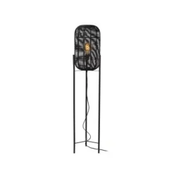 Lucide HERMINE - Vloerlamp - Ø 30 cm - 1xE27 - Zwart