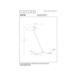 Lucide HESTER - Bureaulamp - 1xGU10 - Antraciet